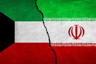 Iran and Kuwait flag